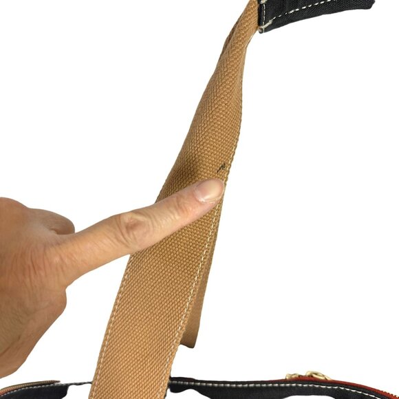 Spartina 449 Stoddard Cargo Duffle Bag Weekender Linen Leather + Wristlet - Picture 15 of 16